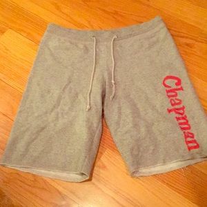 Chapman University grey drawstring shorts